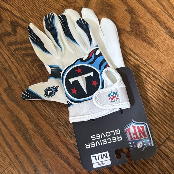 Franklin Youth NFL Tennessee Titans receiver gloves size M/L NWT - Picture 3 of 4